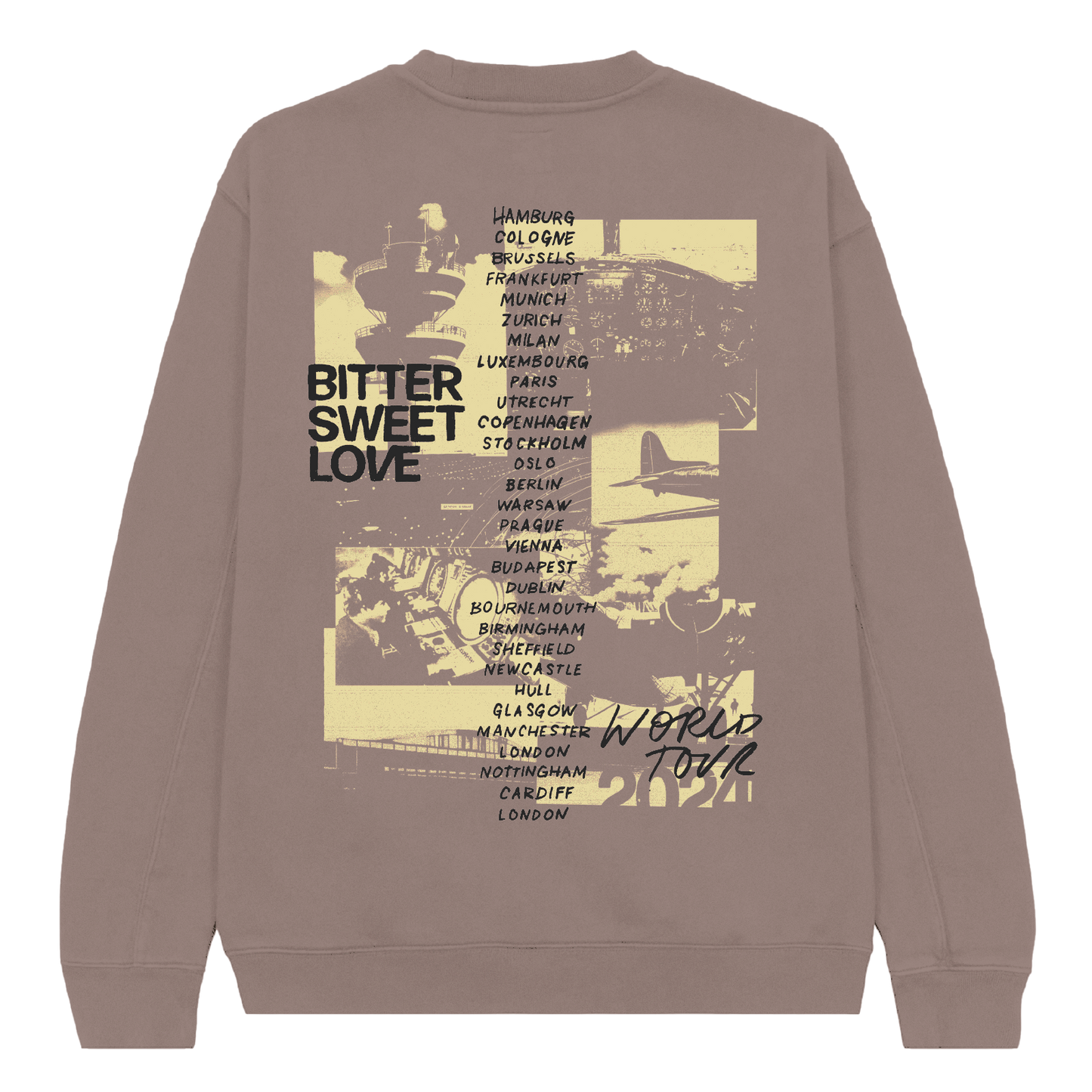 Bitter Sweet Love Tour Brown Crewneck